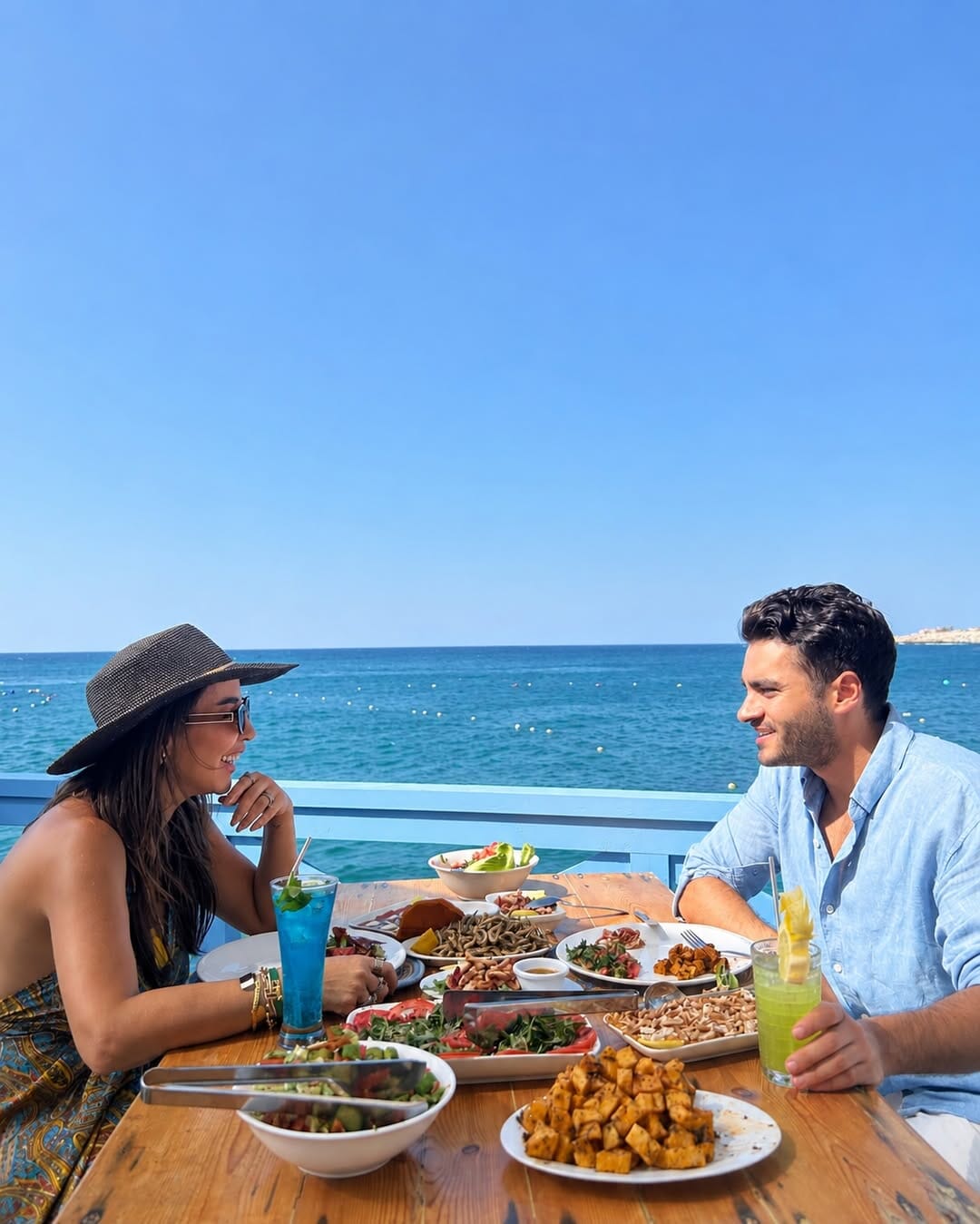 Dining by the sea